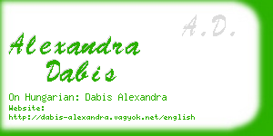 alexandra dabis business card